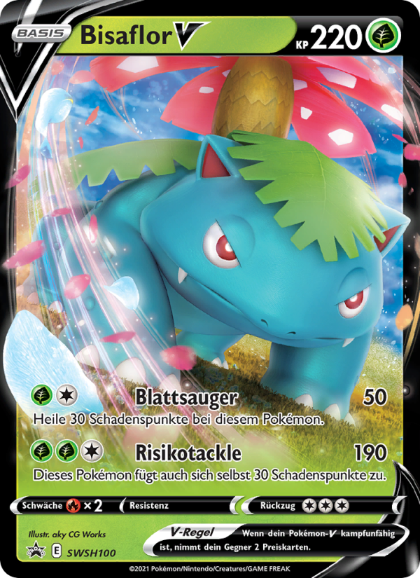 Bisaflor V SWSH100 — Sword & Shield Promos (German Pokémon TCG card)