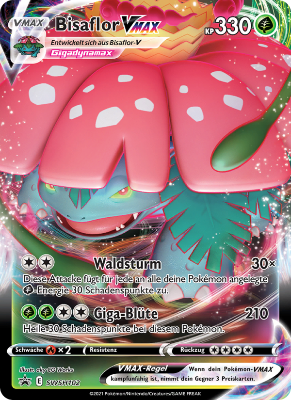 Bisaflor VMAX SWSH102 — Sword & Shield Promos (German Pokémon TCG card)