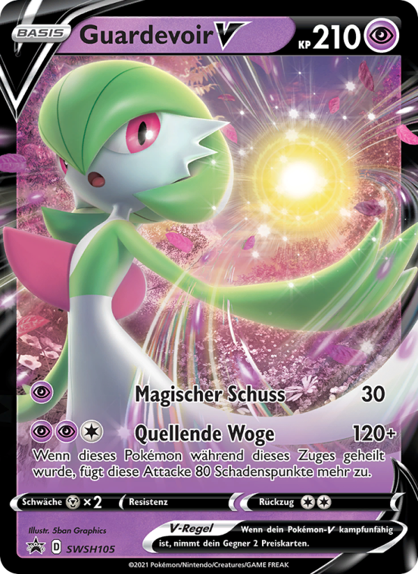 Guardevoir V SWSH105 — Sword & Shield Promos (German Pokémon TCG card)