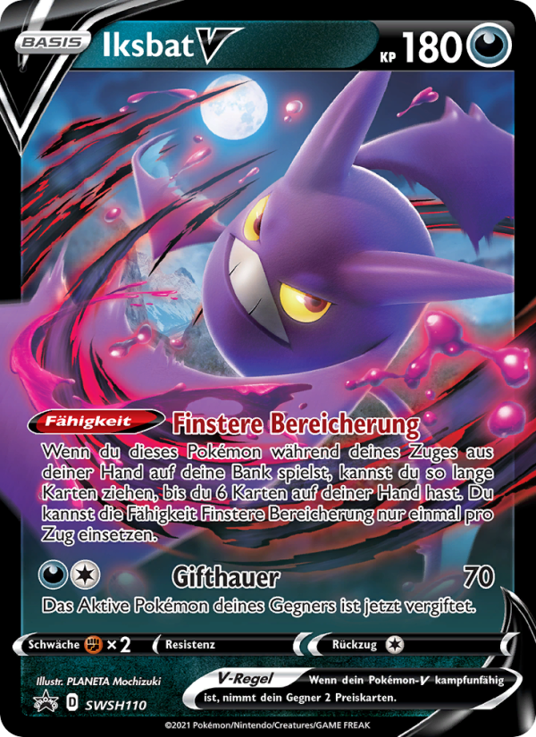 Iksbat V SWSH110 — Sword & Shield Promos (German Pokémon TCG card)
