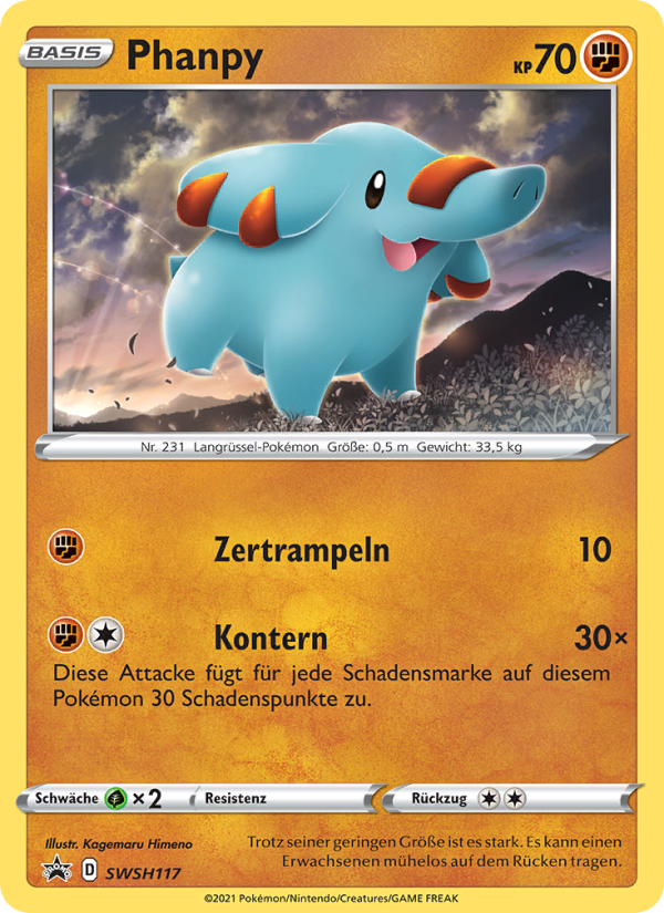 Phanpy SWSH117 — Sword & Shield Promos (German Pokémon TCG card)