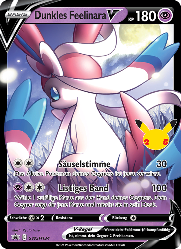 Dunkles Feelinara V SWSH134 — Sword & Shield Promos (German Pokémon TCG card)