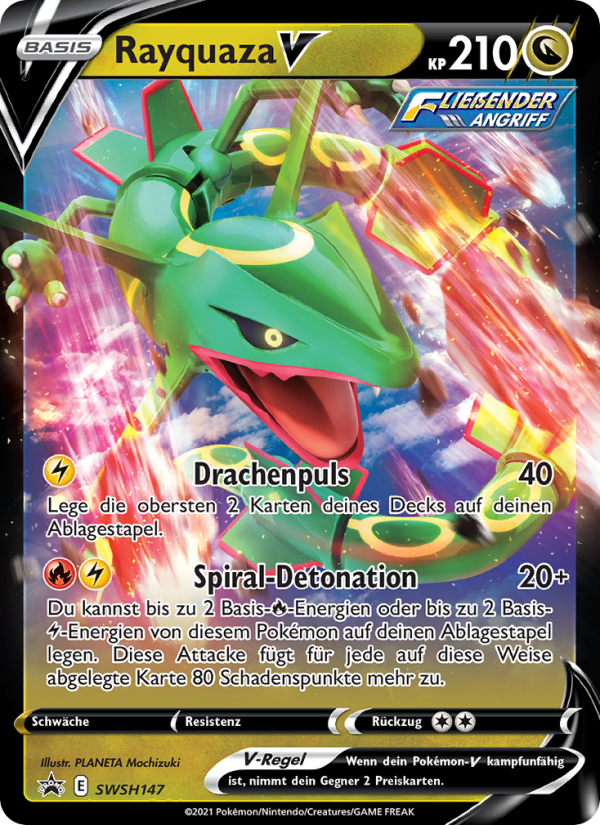 Rayquaza V SWSH147 — Sword & Shield Promos (German Pokémon TCG card)