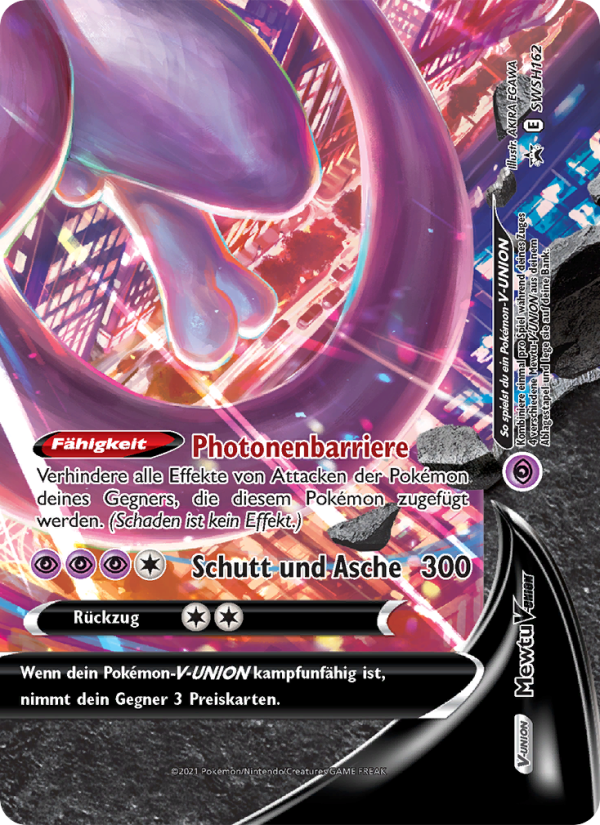 Mewtu V-UNION SWSH162 — Sword & Shield Promos (German Pokémon TCG card)
