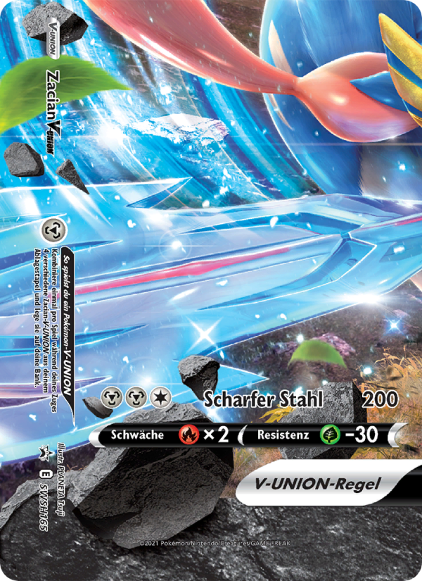 Zacian V-UNION SWSH165 — Sword & Shield Promos (German Pokémon TCG card)