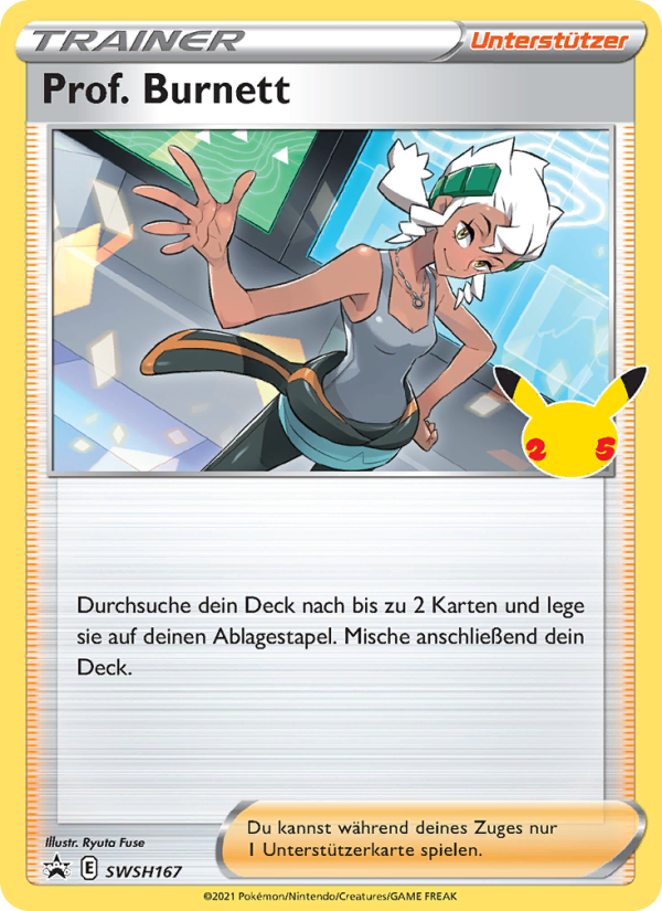 Prof. Burnett SWSH167 — Sword & Shield Promos (German Pokémon TCG card)