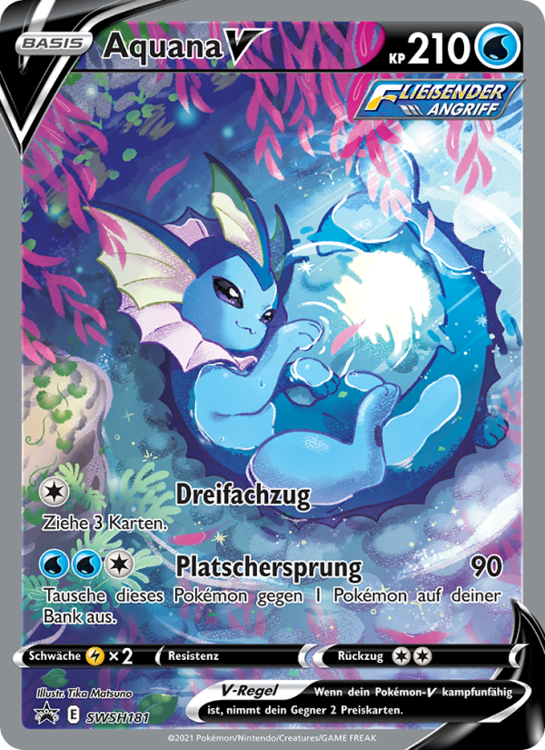 Aquana V SWSH181 — Sword & Shield Promos (German Pokémon TCG card)