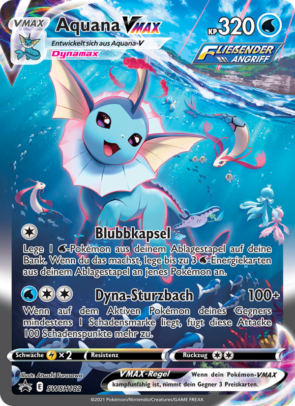 Aquana VMAX SWSH182 — Sword & Shield Promos (German Pokémon TCG card)
