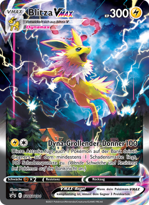 Blitza VMAX SWSH184 — Sword & Shield Promos (German Pokémon TCG card)