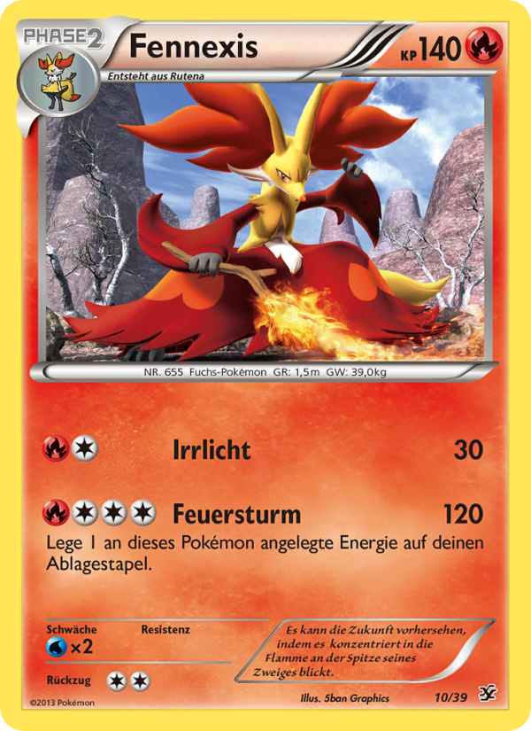Fennexis 10 — Kalos Starter Set (German Pokémon TCG card)