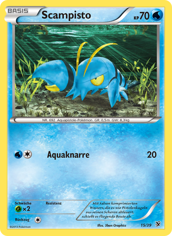 Scampisto 15 — Kalos Starter Set (German Pokémon TCG card)