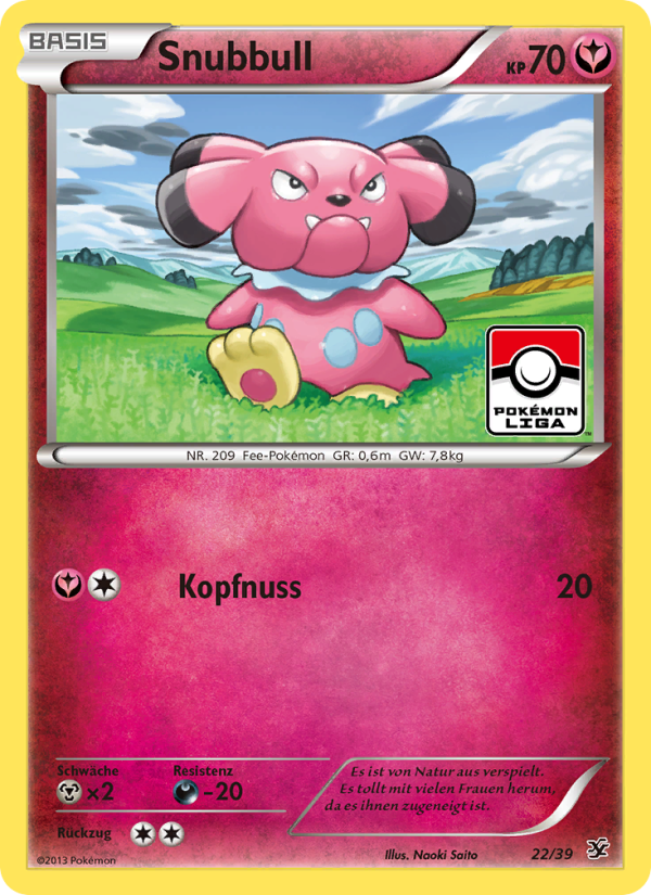 Snubbull 22 — Kalos Starter Set (German Pokémon TCG card)