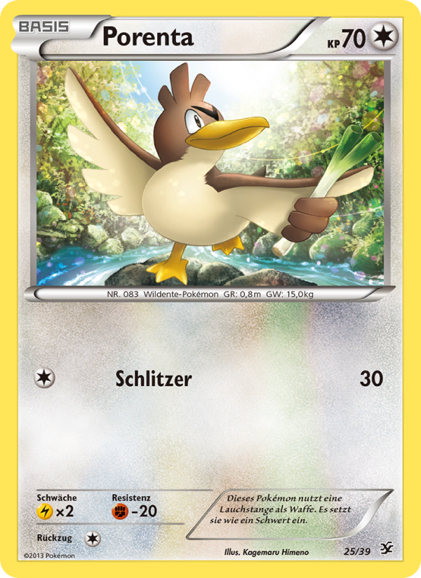 Porenta 25 — Kalos Starter Set (German Pokémon TCG card)