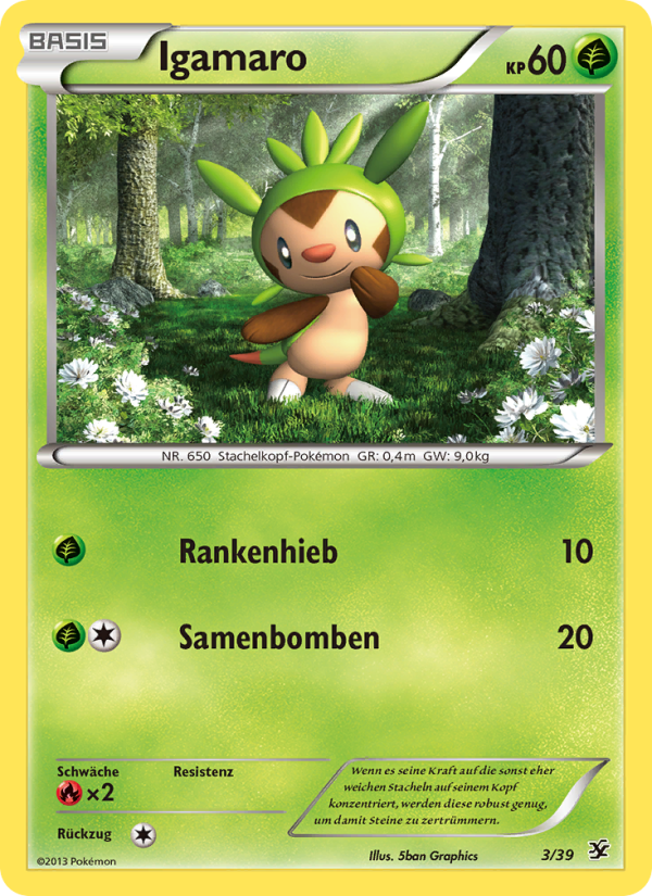 Igamaro 3 — Kalos Starter Set (German Pokémon TCG card)