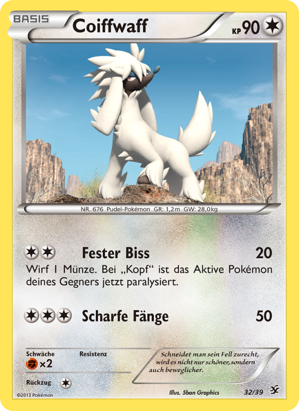 Coiffwaff 32 — Kalos Starter Set (German Pokémon TCG card)
