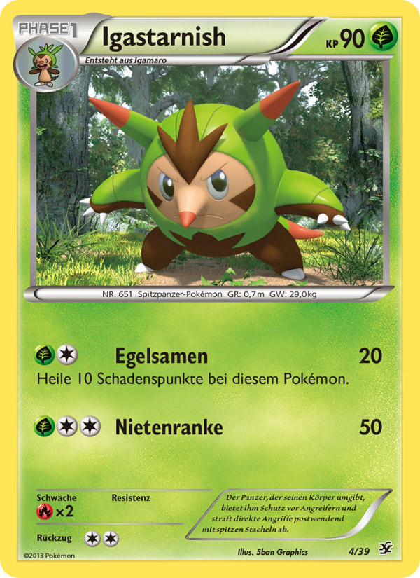 Igastarnish 4 — Kalos Starter Set (German Pokémon TCG card)