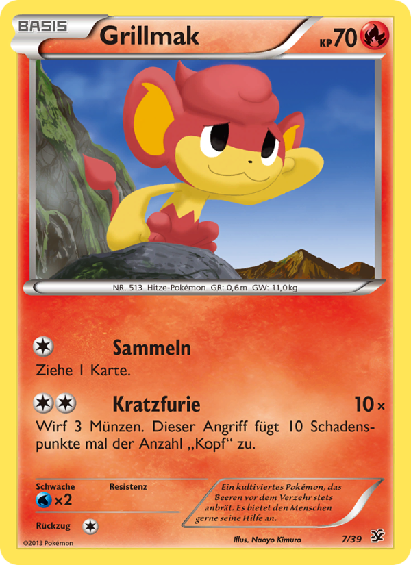 Grillmak 7 — Kalos Starter Set (German Pokémon TCG card)