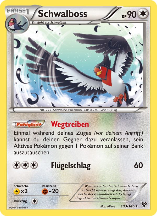 Schwalboss 103 — XY (German Pokémon TCG card)
