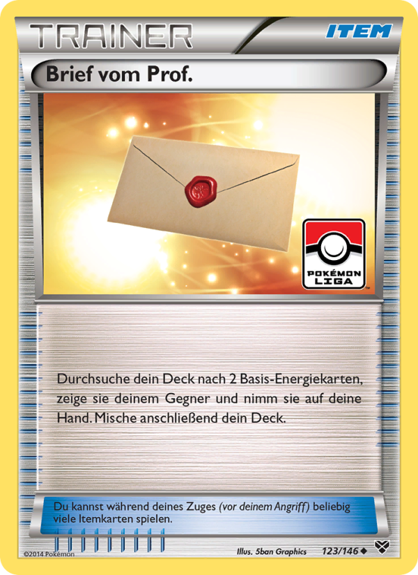 Brief vom Prof. 123 — XY (German Pokémon TCG card)