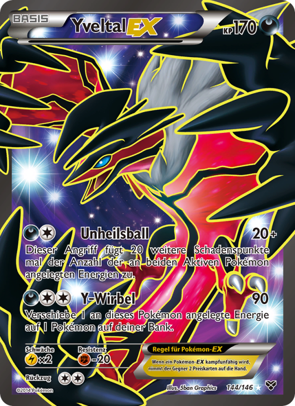 Yveltal EX 144 — XY (German Pokémon TCG card)