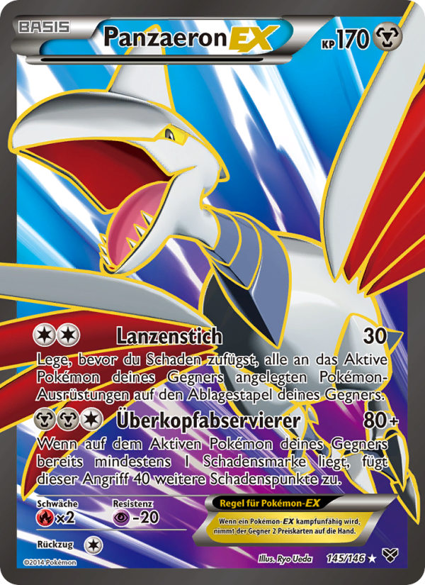 Panzaeron EX 145 — XY (German Pokémon TCG card)