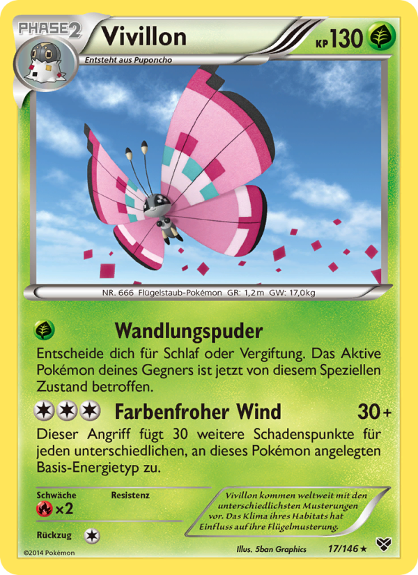 Vivillon 17 — XY (German Pokémon TCG card)