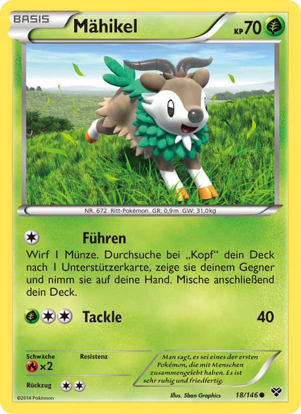 Mähikel 18 — XY (German Pokémon TCG card)