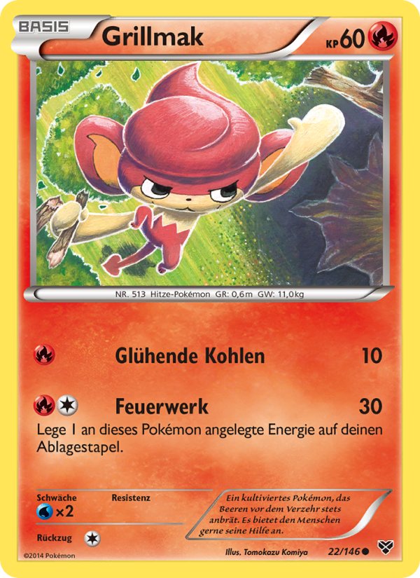Grillmak 22 — XY (German Pokémon TCG card)