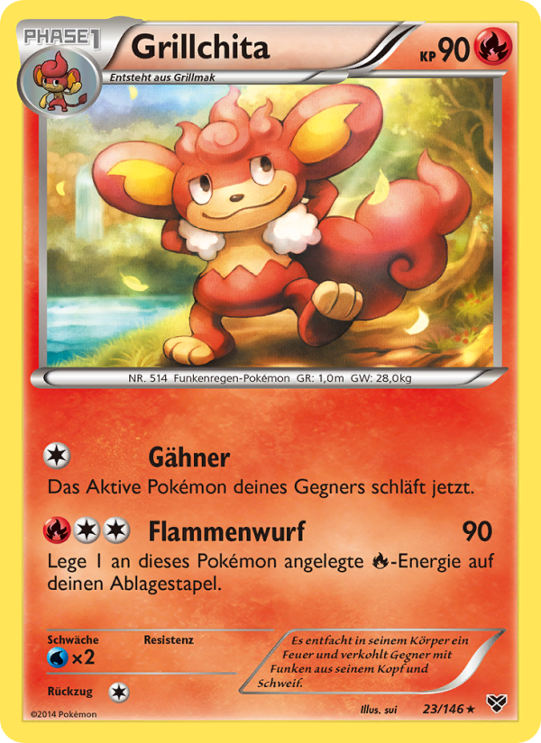 Grillchita 23 — XY (German Pokémon TCG card)