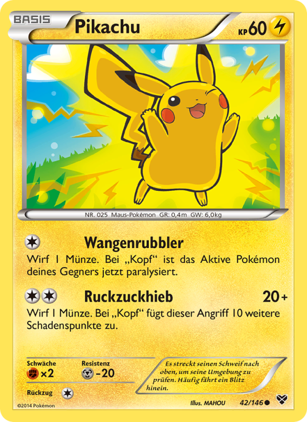 Pikachu 42 — XY (German Pokémon TCG card)