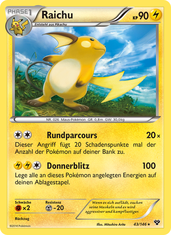 Raichu 43 — XY (German Pokémon TCG card)