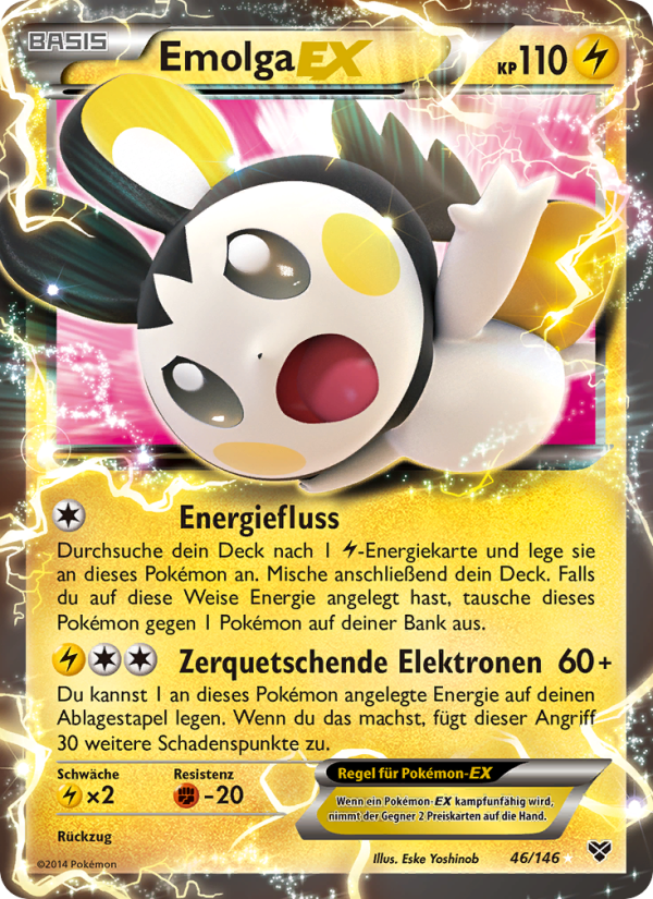 Emolga EX 46 — XY (German Pokémon TCG card)