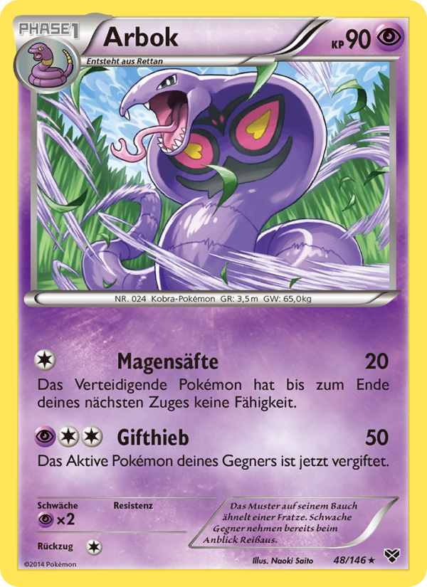 Arbok 48 — XY (German Pokémon TCG card)