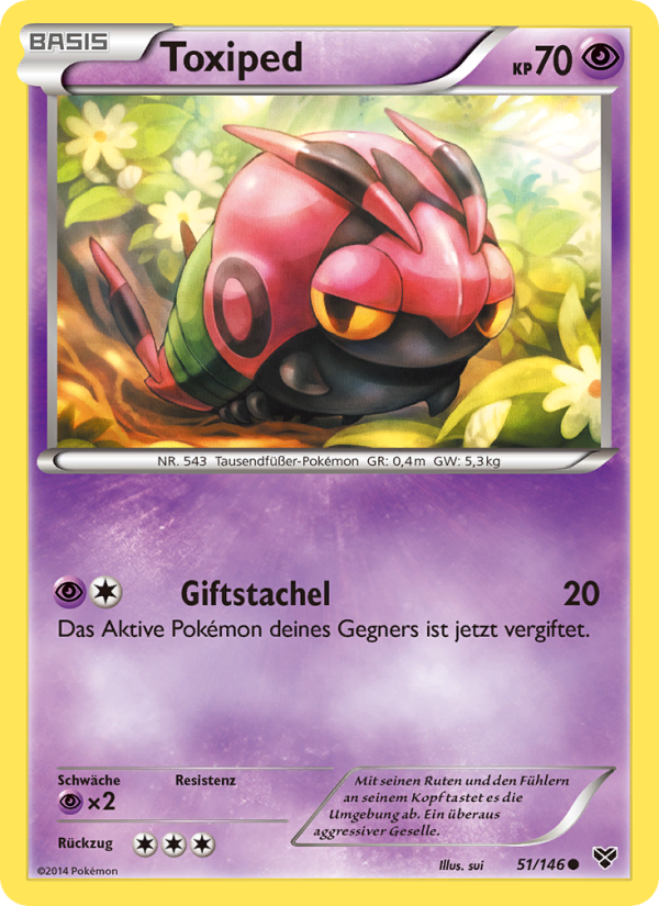 Toxiped 51 — XY (German Pokémon TCG card)