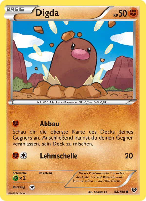 Digda 58 — XY (German Pokémon TCG card)