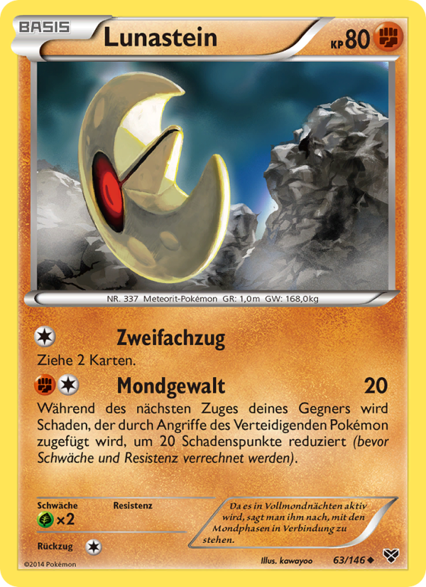 Lunastein 63 — XY (German Pokémon TCG card)