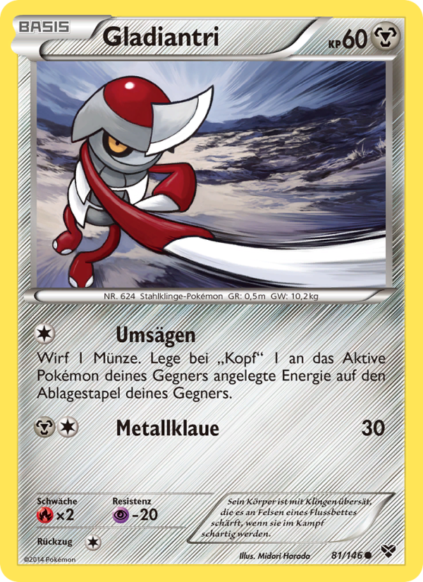 Gladiantri 81 — XY (German Pokémon TCG card)