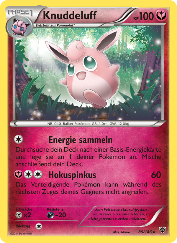 Knuddeluff 89 — XY (German Pokémon TCG card)