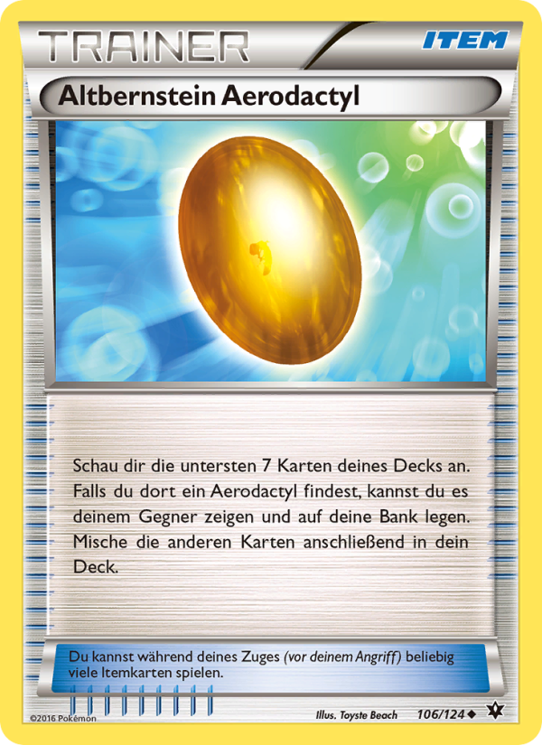 Aerodactyls Altbernstein 106 — Fates Collide (German Pokémon TCG card)