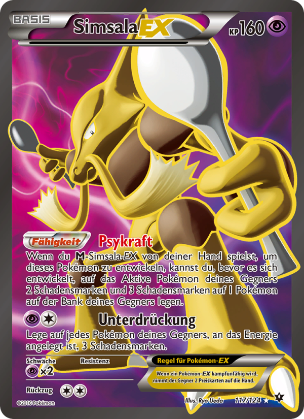 Simsala EX 117 — Fates Collide (German Pokémon TCG card)
