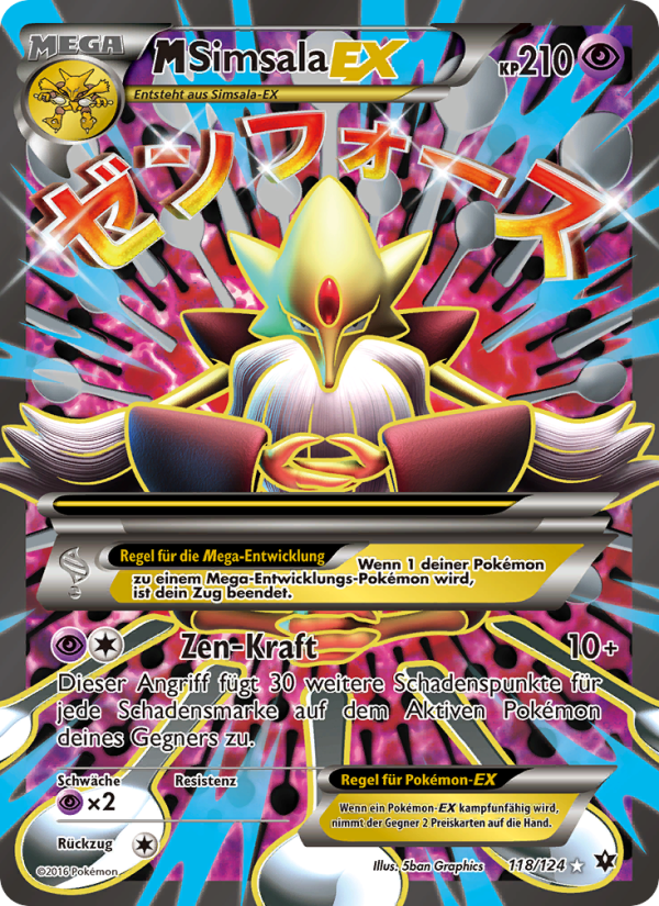 M-Simsala EX 118 — Fates Collide (German Pokémon TCG card)