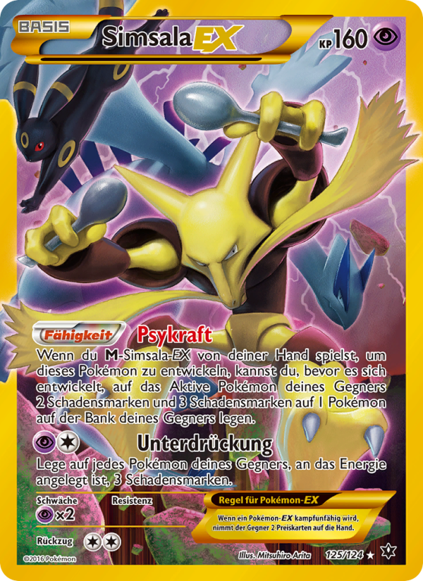 Simsala EX 125 — Fates Collide (German Pokémon TCG card)