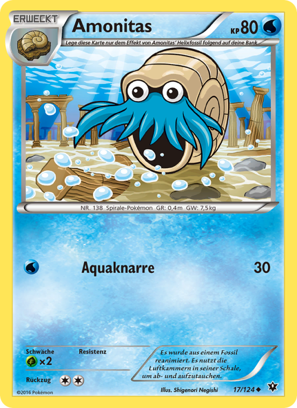 Amonitas 17 — Fates Collide (German Pokémon TCG card)