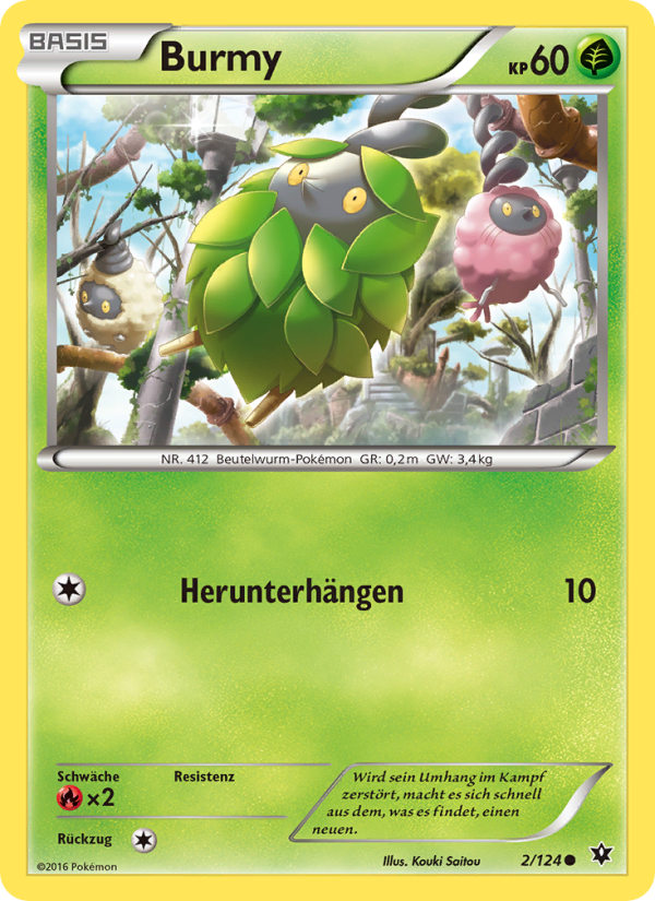Burmy 2 — Fates Collide (German Pokémon TCG card)