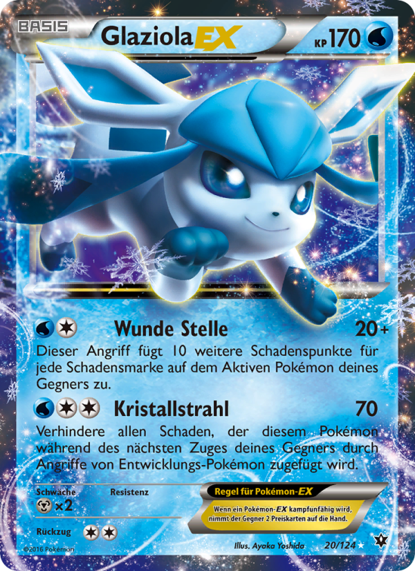 Glaziola EX 20 — Fates Collide (German Pokémon TCG card)