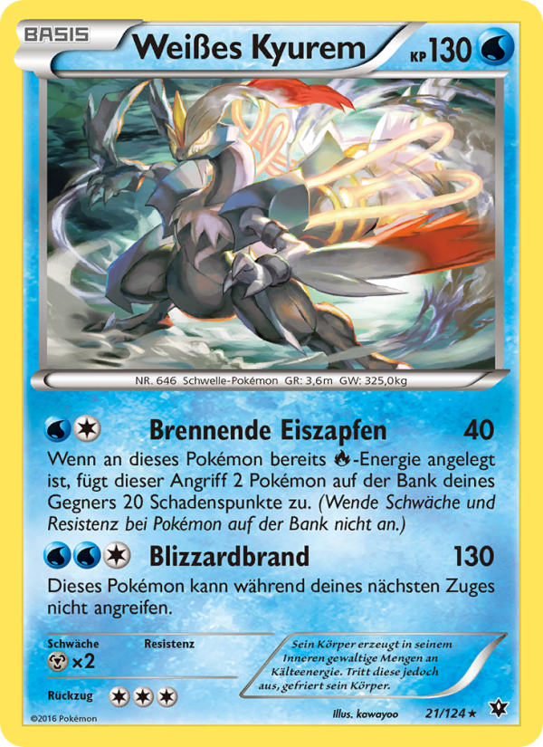 Weißes Kyurem 21 — Fates Collide (German Pokémon TCG card)