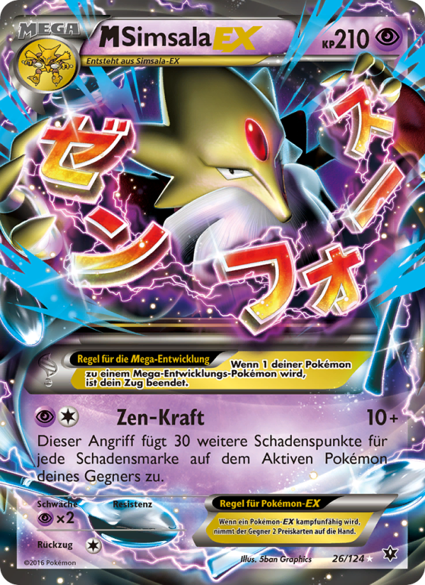 M-Simsala EX 26 — Fates Collide (German Pokémon TCG card)