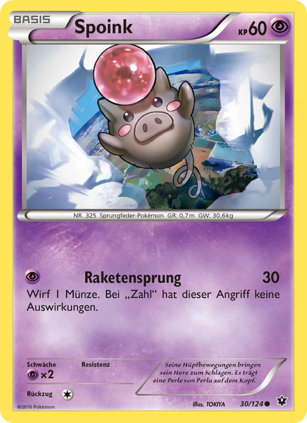 Spoink 30 — Fates Collide (German Pokémon TCG card)