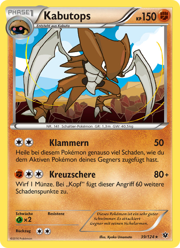 Kabutops 39 — Fates Collide (German Pokémon TCG card)