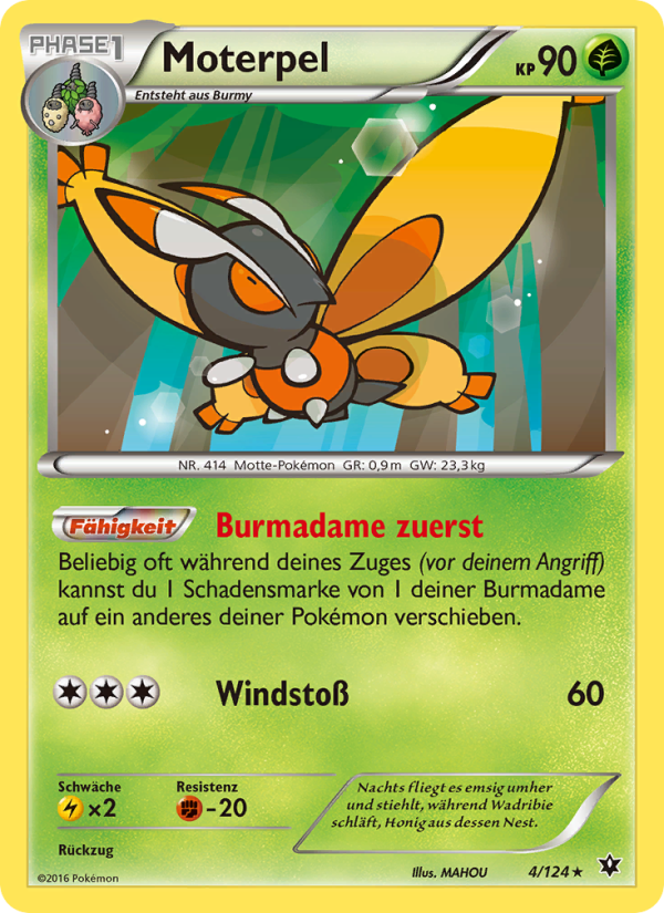 Moterpel 4 — Fates Collide (German Pokémon TCG card)